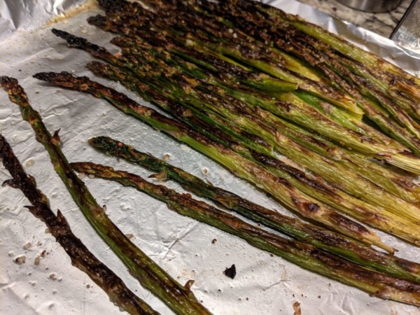 charred asparagus